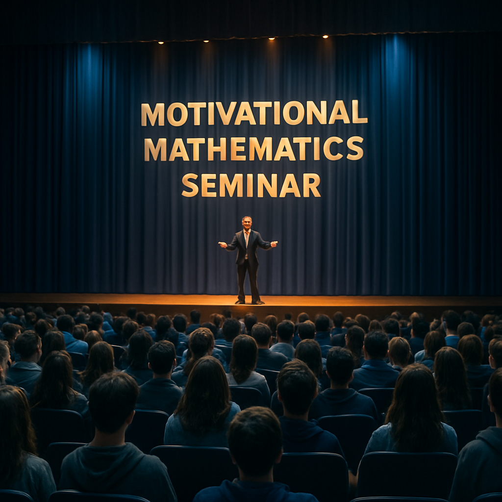 Dolu bir salonda matematik semineri